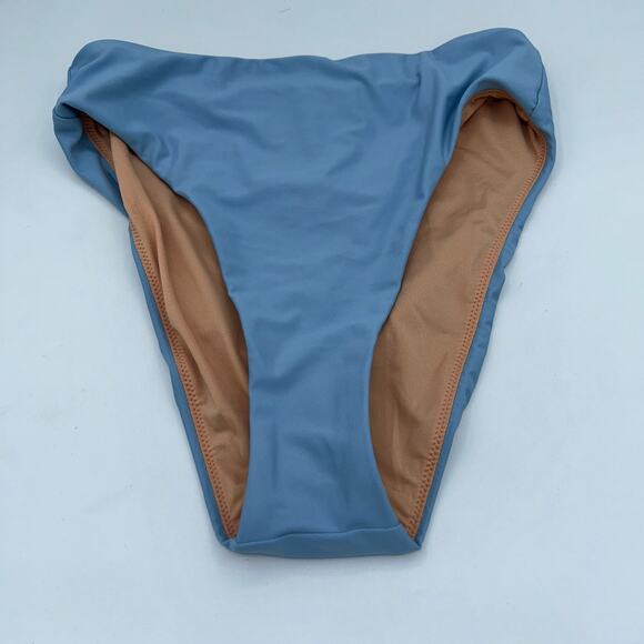 NWT J. Crew Blue High Rise Bikini Swim Bathing Suit Bottom Women's Size Medium - Picture 2 of 8